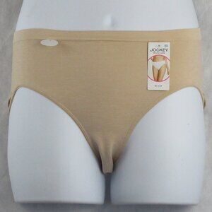Jockey Women's Smooth Seamless Hi Cut Brief Panty, Light Nude 4, XXL / Size 9